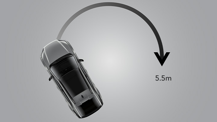 <sg-lang1>Minimum Turning Circle at Tyre (Radius)</sg-lang1><sg-lang2></sg-lang2><sg-lang3></sg-lang3>